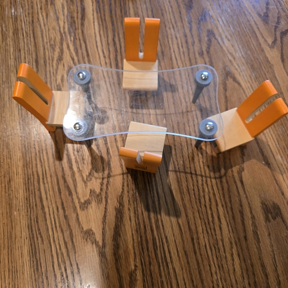 Orange and Clear Doll Display Stand - Picture 1 of 2